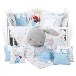 Детское постельное белье PernaMea Set lenjerie 8 piese Premium Iepuras albastru (PM.105896/8)