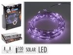 Ghirlanda cu panou solar 100 LED, 5m, alb rece