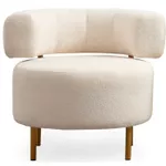 Fotoliu Trendy River Round-Alb