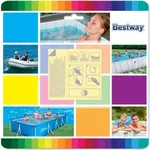 Аксессуар для бассейна Bestway 62091BW Set reparatie 6.5х6.5cm, rezistent la apa, autoadeziv, 6b.