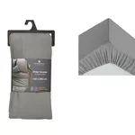 Textile de casă Promstore 57028 Cearsaf cu elastic Atmosphera Oeko-Tex 160x200x30cm, 100% bumbac, gris