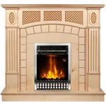 Камин электрический ArtFlame Amsterdam wood & Gala silver