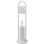 Suport pentru hârtie Hydro S 0430062 + perie WC cu suport, alb