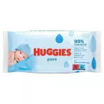 Влажные салфетки Huggies Pure 56 шт