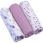 Pelinci din muslin Babyono Violet (70x70 cm) 3 buc