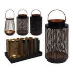 Lumânare Holland 42500 Подсвечник металлический Фонарь резной D14x24cm, с ручк