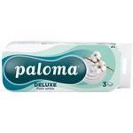 Hârtie igienică Paloma Deluxe Pure White, 3 straturi (10 role)