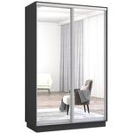Шкаф Mobildor-Lux Fox uși glisante din oglinzi (130x60x230H cm) Anthracite