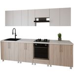 Мебель для кухни Smartex (30117) K3 280сm Alb+Stejar Deschis