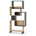 Офисный стеллаж Fabrik Home Josse антрацит\ дуб эвок