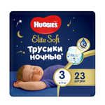 Ночные трусики Huggies Elite Soft  Overnights 3 (6-11 kg), 23 шт.