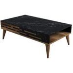 Журнальный столик Trendy Valensiya Nuc, Negru, Marmura (GTR000603)