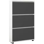 Raft pentru încălțăminte Mobildor-Lux Leo Slim 70x16x125H cm White/Anthracite