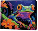 Tablou pe numere BrushMe RMGB006FC 30x40сm (pânză neagră/fără cutie) Privirea junglei