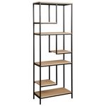 Офисный стеллаж Deco Aries Plus 63.5x30.5x176.5H Oak/Black