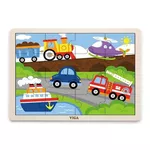 Puzzle Viga 51456 16-Piece-Puzzle Vehicles