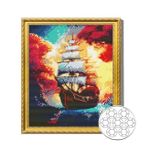 Картина по номерам Art Gallery GB87783 Mozaic cu diamante 30x40cm Corabie in tara magica