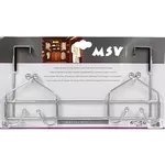 Вешалка для ванной MSV 49917 Cuier suspendabil cu 8 carlige 35.5x7.5x12cm, crom