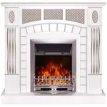 Камин электрический ArtFlame Amsterdam white & Gala silver