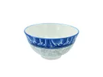 Salatiera din ceramica 13cm flori albastre