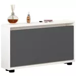 Raft pentru încălțăminte Mobildor-Lux Leo Slim 100x16x47H cm White/Anthracite