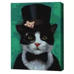 Tablou pe numere BrushMe DBS1207FC Mozaic cu diamante 40x50сm (fără cutie) Pisicuț gentleman, Lucia Heffernan