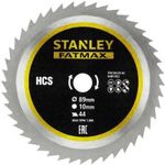 Диск отрезной Stanley STA10420-XJ Panza circulara TCT Multisaw 89mmx10x44T