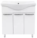 Dulap pentru lavoar Mashtab 11343 Agat cu 3 usi 80cm Alb-Sanoma