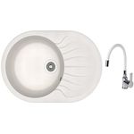 Мойка кухонная со смесителем Dr.Gans Berta 760 + SanDonna F 9995 alb