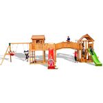 Детская площадка Fungoo Maxi Set SMILE FARM (My_Space_XL Fortress Toybox Rainbow Move+) teak painted