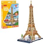 Set de construcție Cubik Fun W3195h 3D puzzle Turnul Eiffel, 31 elemente