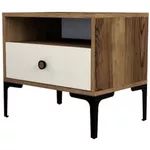 Noptieră Trendy Lizbon-533, Nuc, Crem 56x50x40cm (GTR001520)