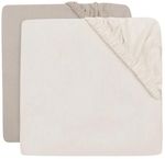 Детское постельное белье Jollein 2511-507-68155 Cearsaf cu elastic Jersey Oatmeal/Sand, 120x60cm, 2buc
