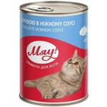 Hrană pentru animale de companie Мяу! 24230919 Hrană umedă pentru pisici adulte, pește în sos delicat, 20x415 g