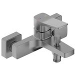 Смеситель для ванны kfa armatura Malaga на стену, PVD оружейная сталь (124015)