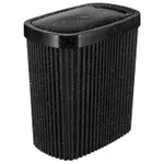 Урна для мусора Бытпласт 55672 Econova Velvet 1.9l, 16x10x17.2cm, granit negru