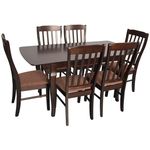 Комплект стол и стулья Evelin di Costacurta стол HV-29V Chocolate + 6 стульев Wenyi Chocolate/Brown
