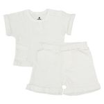 Haine pentru copii Minikin 25062086 Naturelle Комплект футболка и шорты р-р86, молочный, унисекс