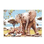 Картина по номерам Richi (06599) Mozaic cu diamante Elefant cu un prieten 40x50