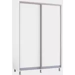 Шкаф Mobildor-Lux Раздвижные двери Aron-P из ДСП (150x60x220H см) Бриллиантовый белый