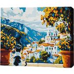 Картина по номерам BrushMe MG0020FC 40х50cm (fără cutie) Dimineață liniștită în munți