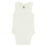 Детская одежда Minikin 25170586 Ажурный листик Боди-майка р-р86, молочный, унисекс