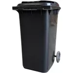 Coș de gunoi Hydro S Tomberon din plastic cu roti din cauciuc, 240 L, negru, 8001247