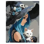 Картина по номерам Ideyka (KHO8688) Girl with a White Cat, 40х50