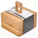 Cană Excellent Houseware 51268 Set suporturi din bambus pentru cani 6 buc, 9x9 cm