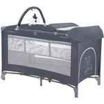 Țarc Kikka Boo 31003010133 Patut pliabil cu 2 niveluri So Gifted Plus Navy