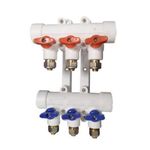 Аксессуар для систем отопления MPN 20522 Colector PPR cu robineti la 3 cai, alb (MP-8505)