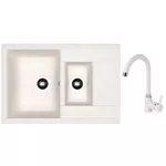 Мойка кухонная со смесителем Dr.Gans Astra 760K + SanDonna F 7073 alb