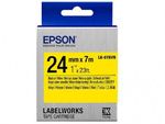 Tape Cartridge EPSON LK-6YBVN; 24mm/7m Vinyl, Black/Yellow, C53S656021