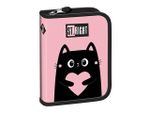 Школьный пенал St.RIGHT 57818 Penar 1zip, 20.5x14x3.5cm, Purrfect Love, textil
